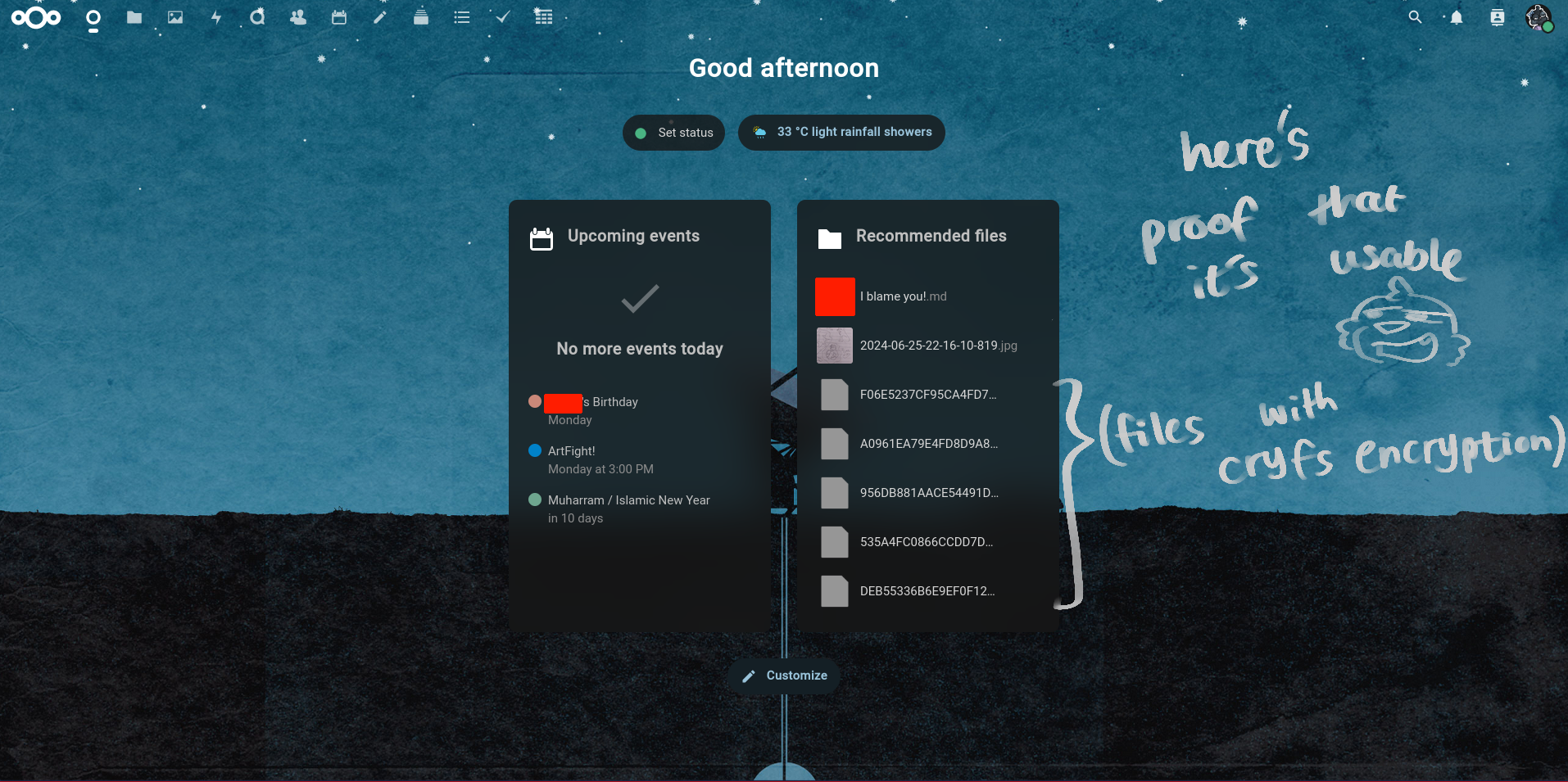 Nextcloud screenshot